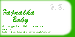 hajnalka baky business card